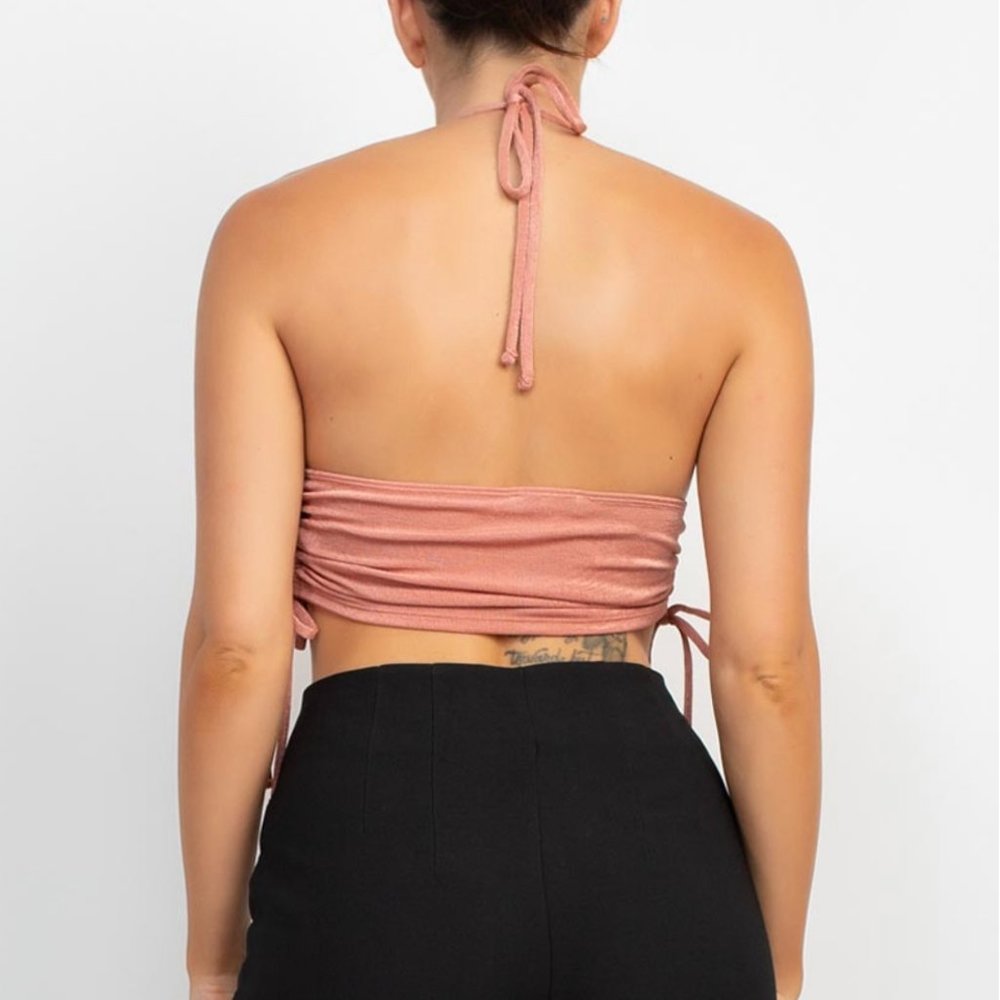 Halter Neck Ruched Top 🛍️🛍️ - Picture 3 of 5